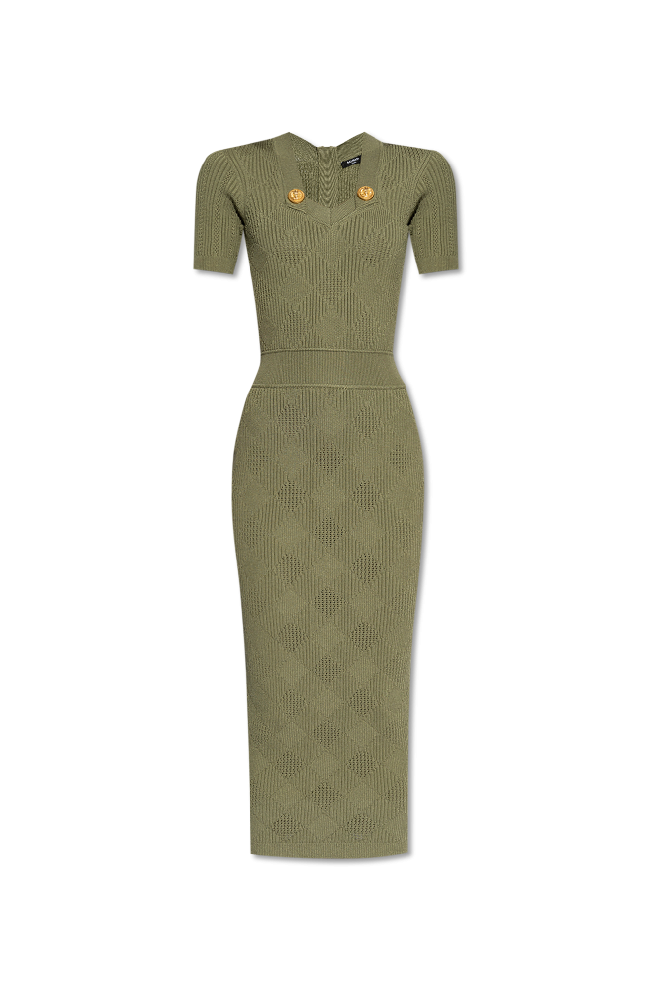 スカート BALMAIN Vichy dress Balmain Vichy Bouclette Long-Sleeve Maxi Dress | Saks Fifth